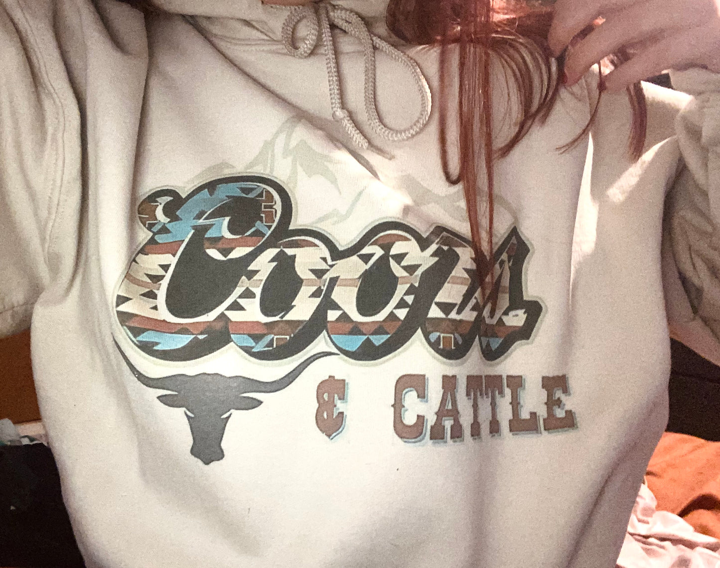western cattle hoodie