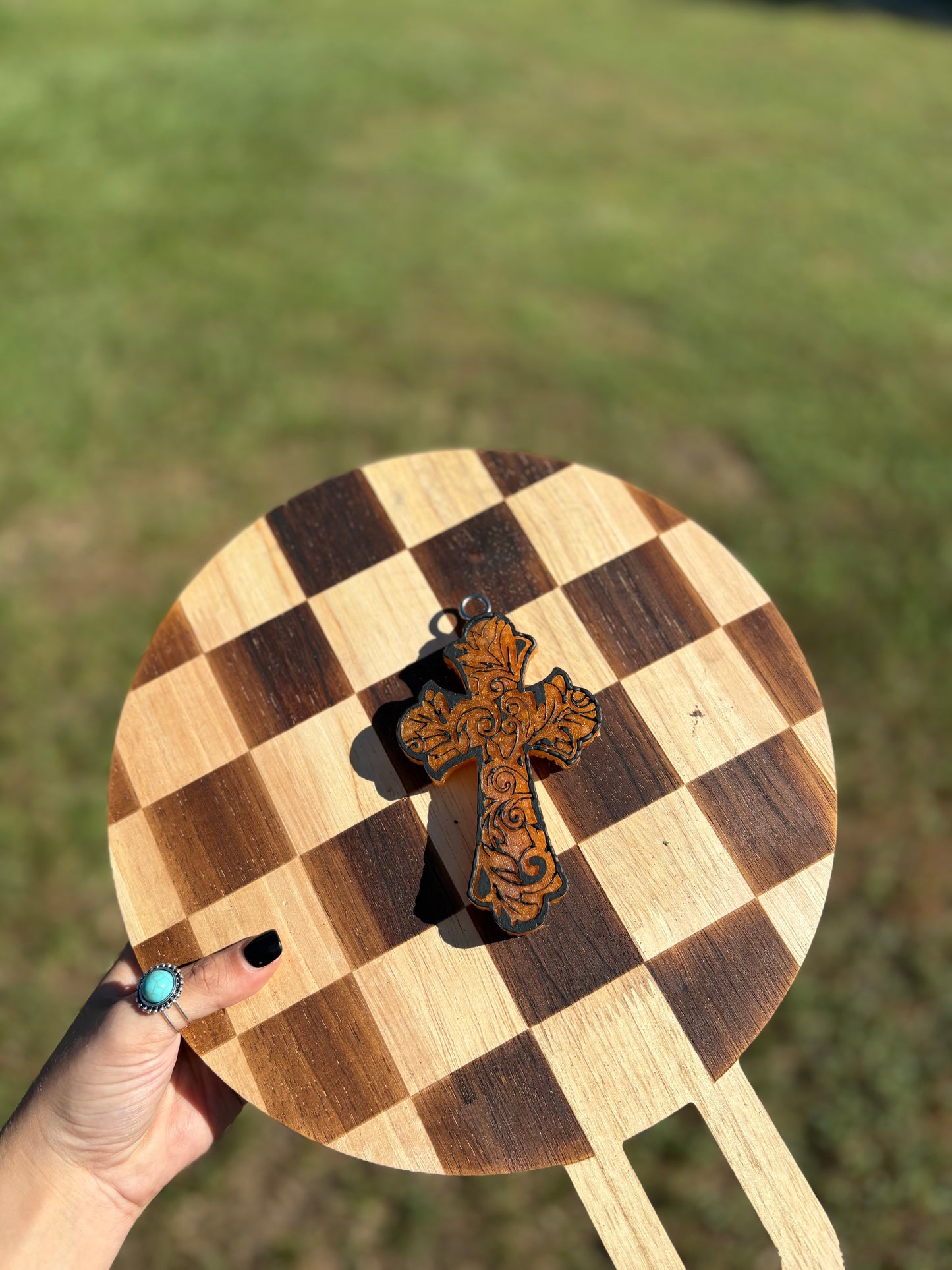 tooled cross freshie