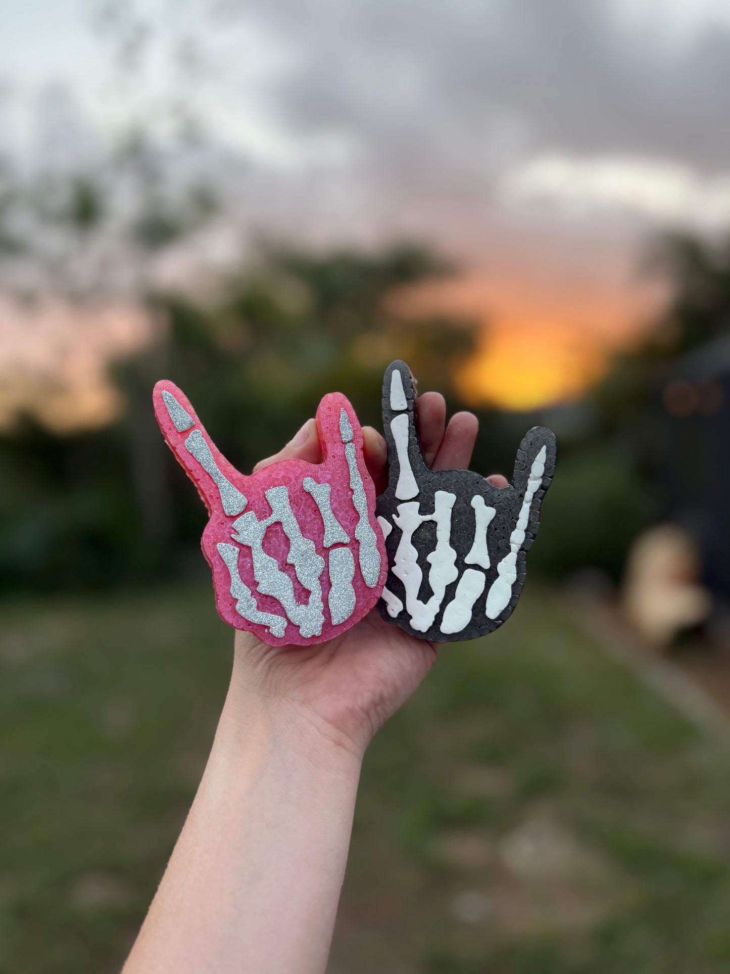 skull hand freshies